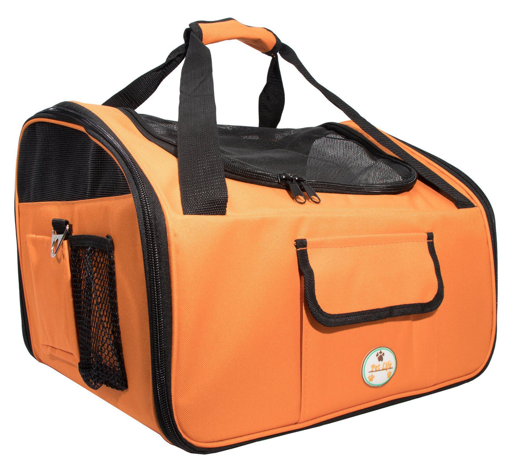 Collapsible Dog Car Seat Carrier with Mesh Sunroof, Small Size