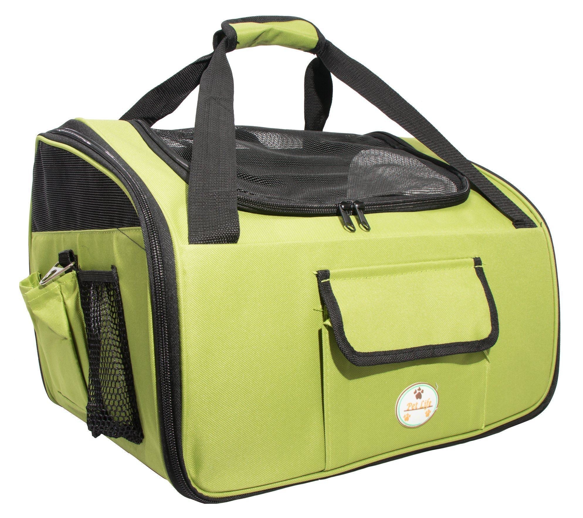 Collapsible Dog Car Seat Carrier with Mesh Sunroof, Small Size