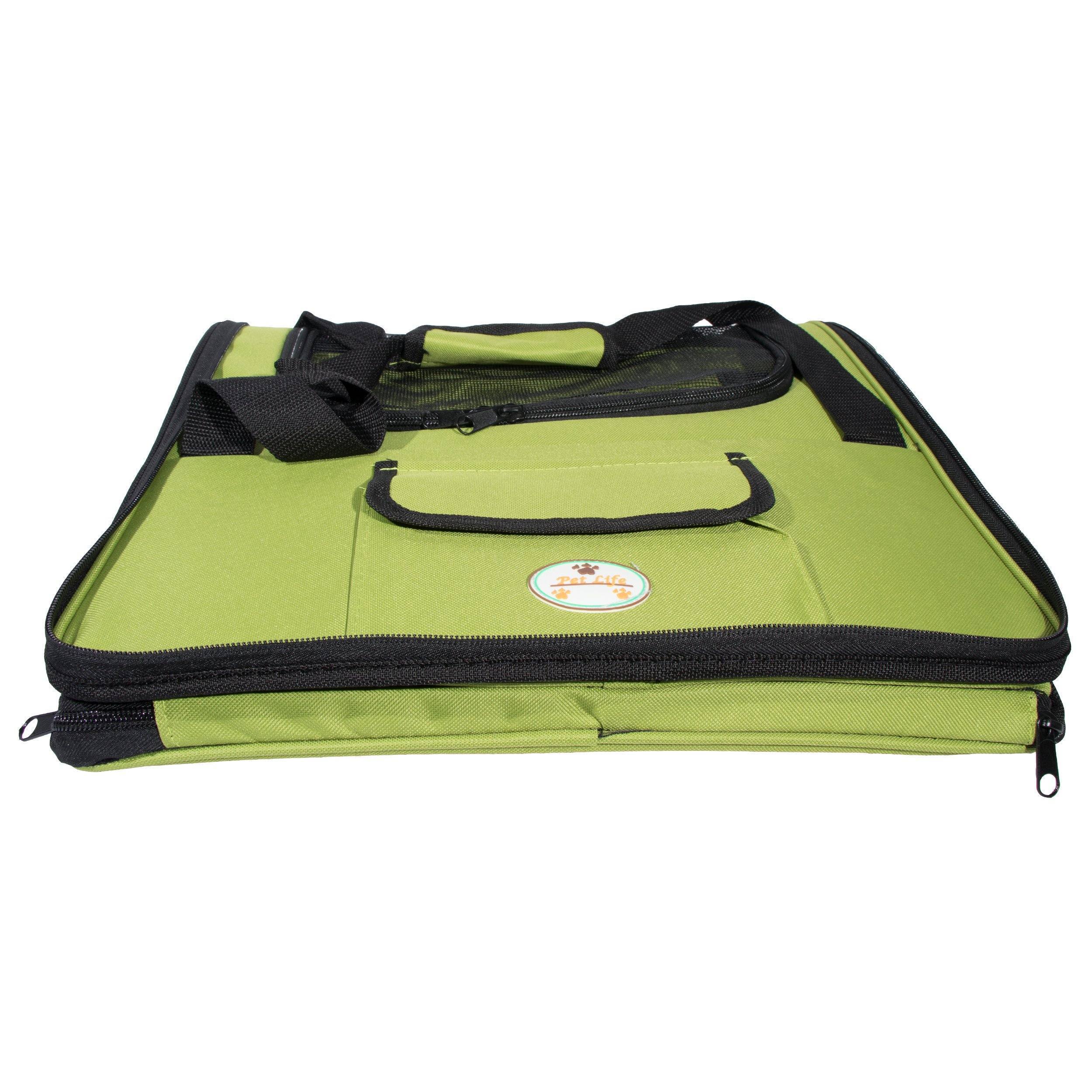Collapsible Dog Car Seat Carrier with Mesh Sunroof, Small Size