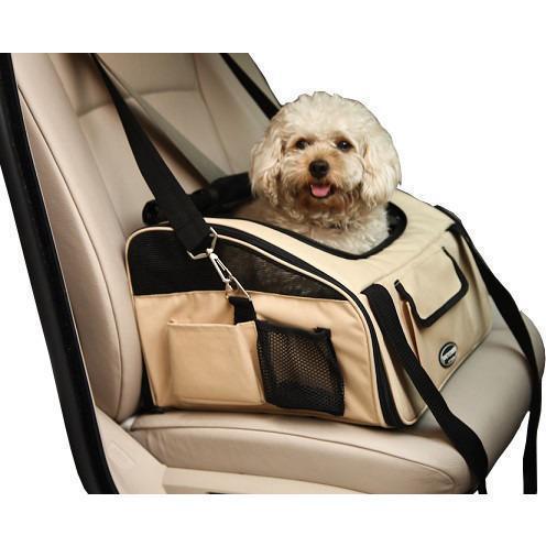 Collapsible Dog Car Seat Carrier with Mesh Sunroof, Small Size