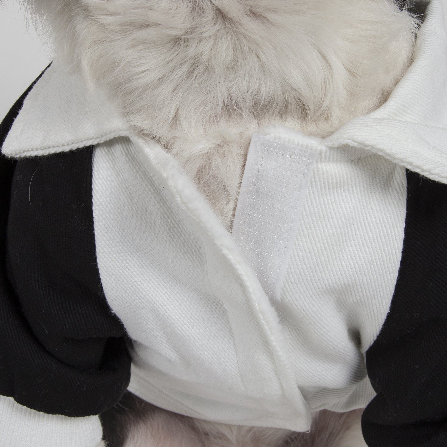 Barkcity Varsity Denim Dog Coat with Buckles and Leash Slit