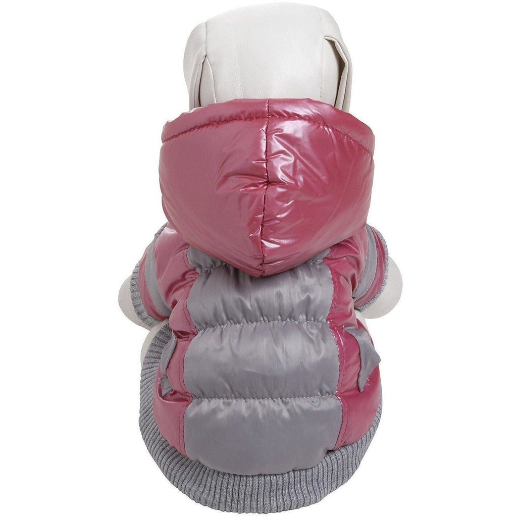 Sporty Vintage Ski Dog Jacket with Removable Hood