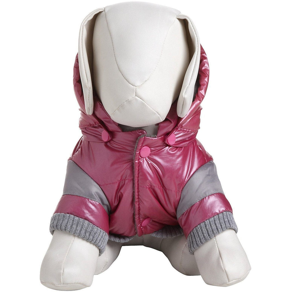 Sporty Vintage Ski Dog Jacket with Removable Hood