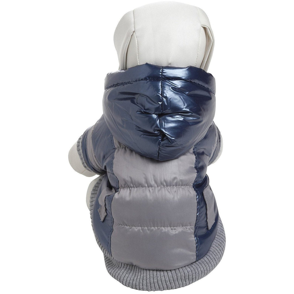 Sporty Vintage Ski Dog Jacket with Removable Hood