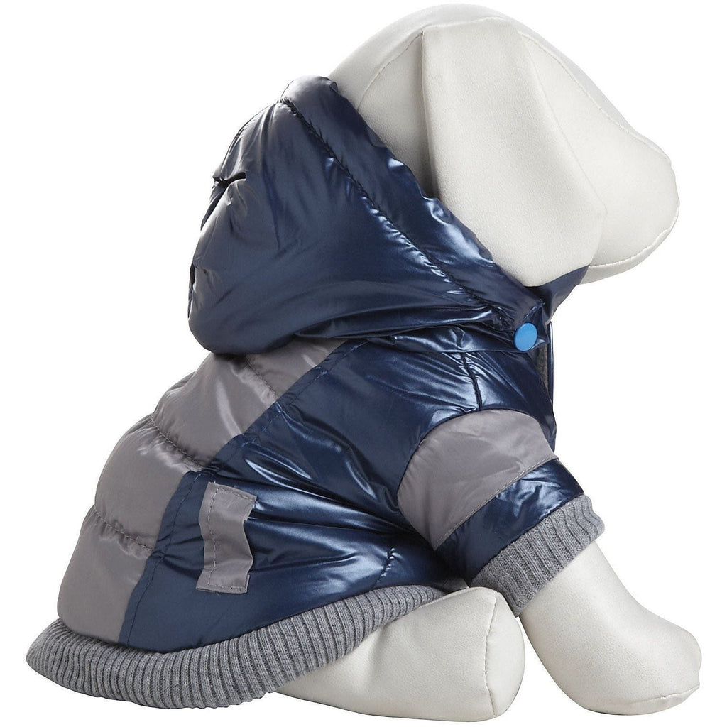 Sporty Vintage Ski Dog Jacket with Removable Hood