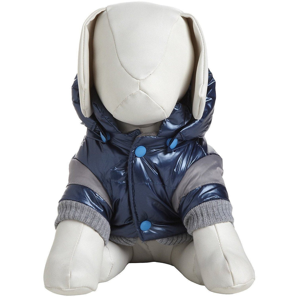 Sporty Vintage Ski Dog Jacket with Removable Hood
