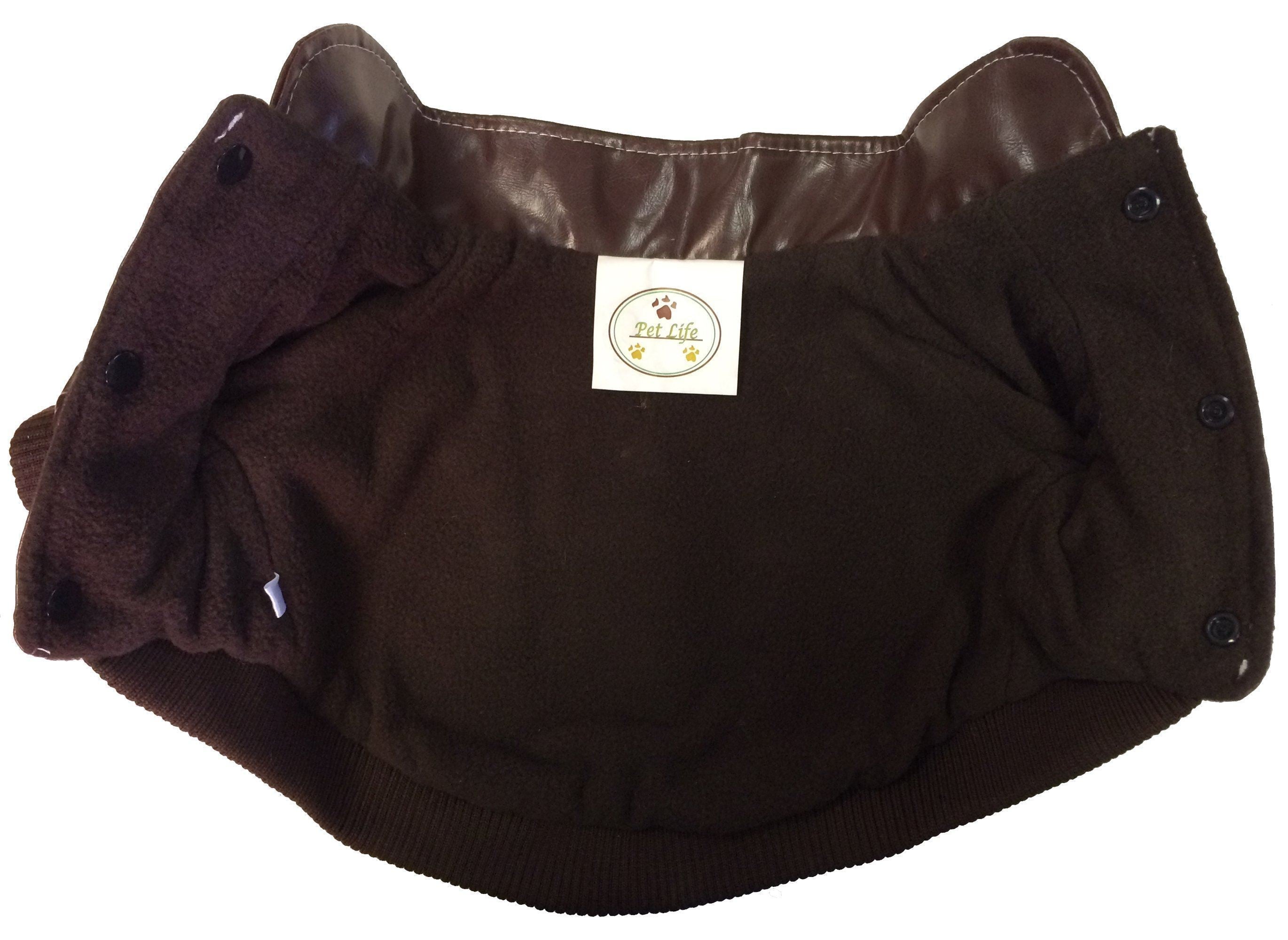 Tough Rider Fashion Dog Coat with Cross-Stitch and Button Accents