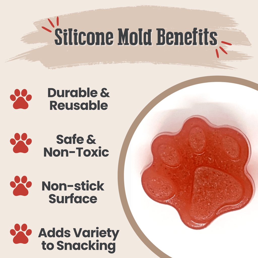 Silicone Treat Mold for Homemade Dog and Cat Snacks, 4.25" x 6.75"