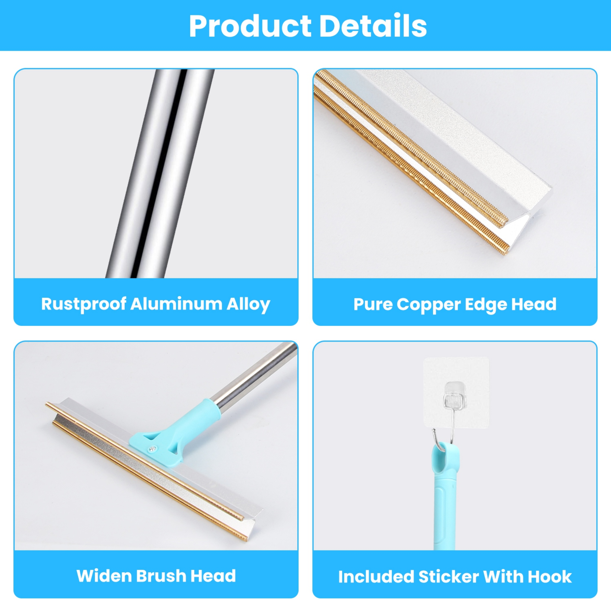 Pet Hair Removal Rake with Telescopic Handle