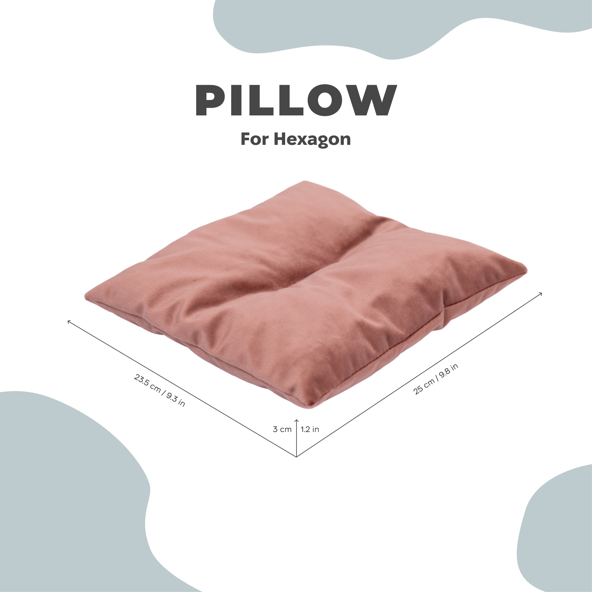 Cat Cushion Pillow in Pink for Hexagon Shelves or Standalone Use