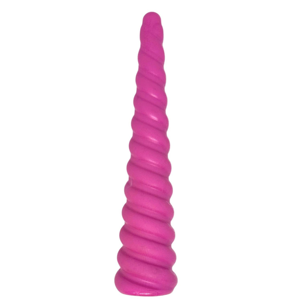 Unicorn Horn Dog Chew Toy – Durable Nylon, Pink & Brown, 7"