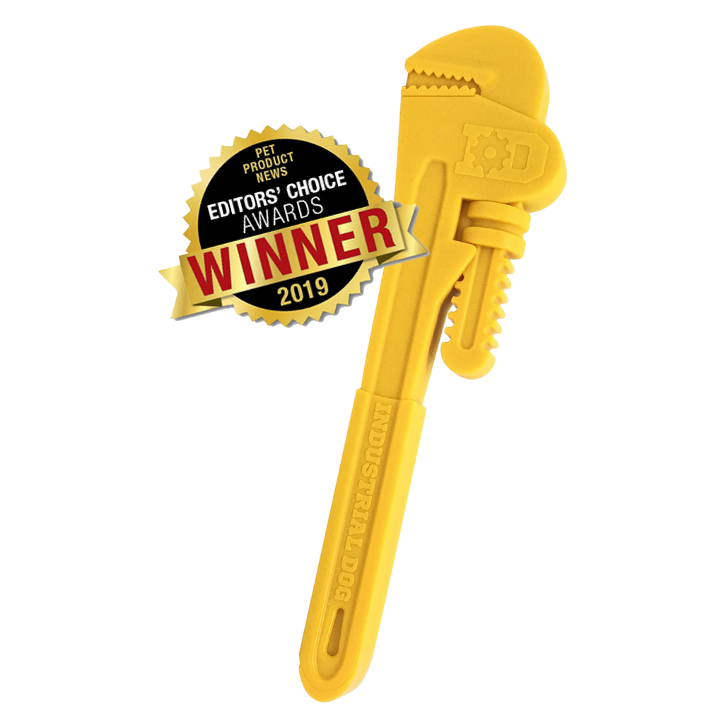 Pipe Wrench Nylon Dog Chew Toy – Durable Yellow Chew for All Dogs