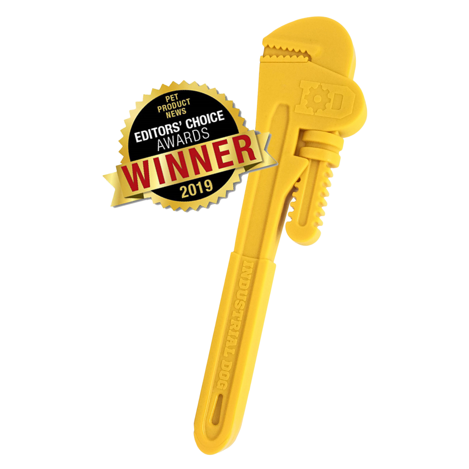 Pipe Wrench Nylon Dog Chew Toy – Durable Yellow Chew for All Dogs