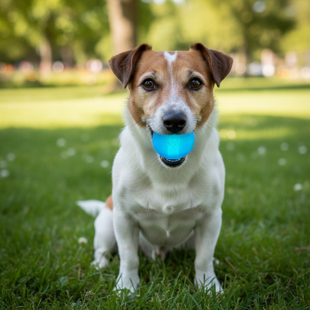 LED Light-Up Dog Ball for Medium & Large Dogs, Chew-Resistant, Floats