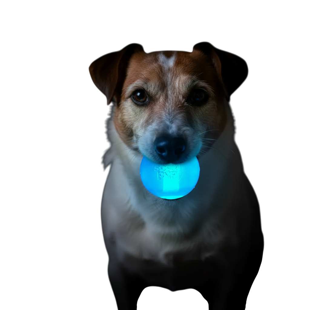LED Light-Up Dog Ball for Medium & Large Dogs, Chew-Resistant, Floats