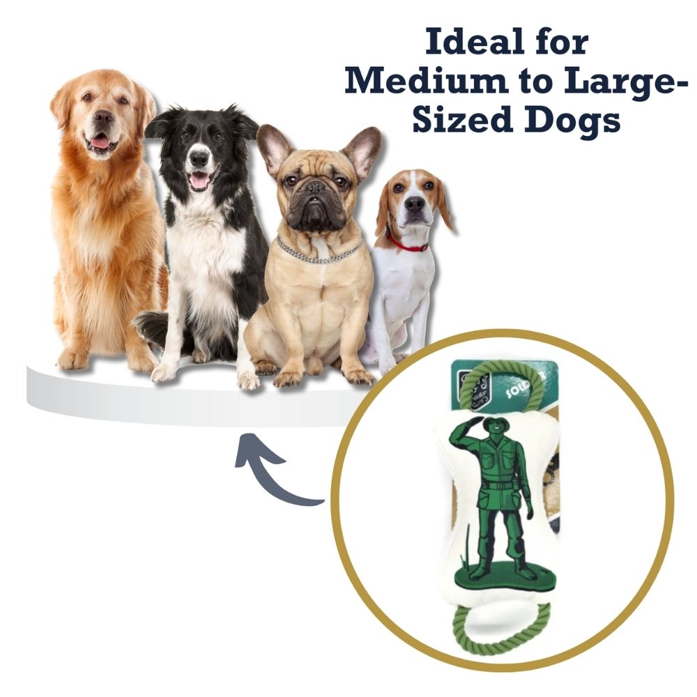 Soldier Retro Action Dog Toy for Medium and Large Breeds