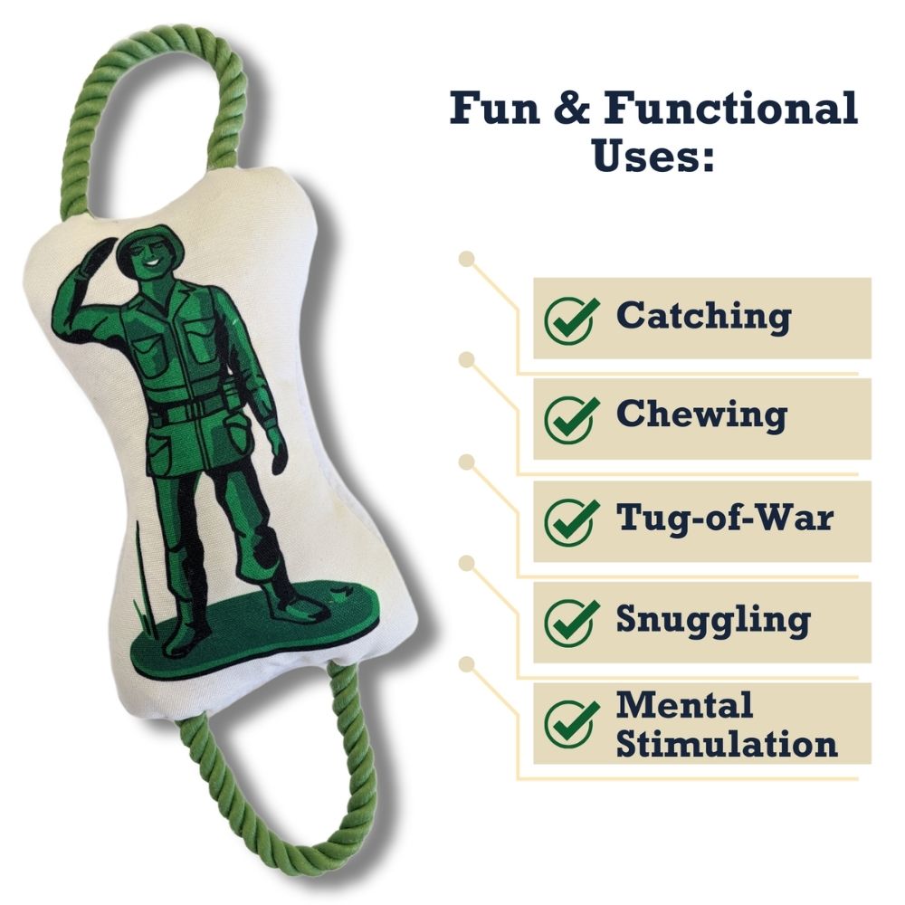 Soldier Retro Action Dog Toy for Medium and Large Breeds