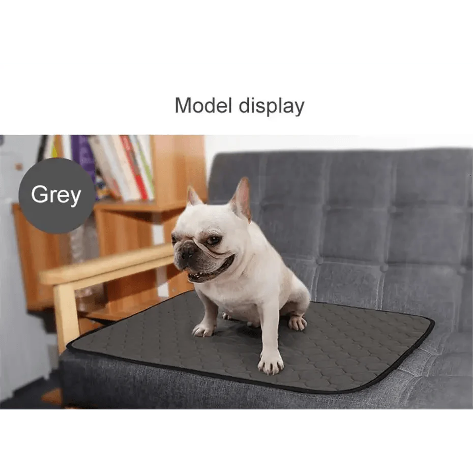 Washable Pet Diaper Mat with Non-Slip Backing, Grey or Beige