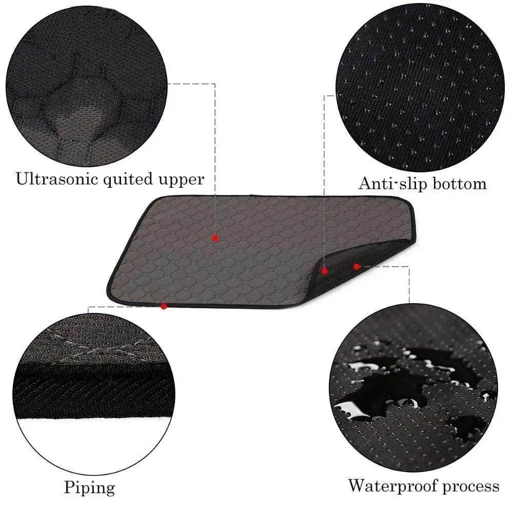Washable Pet Diaper Mat with Non-Slip Backing, Grey or Beige