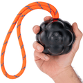 Heavy-Duty Natural Rubber Dog Toy with Rope Handle