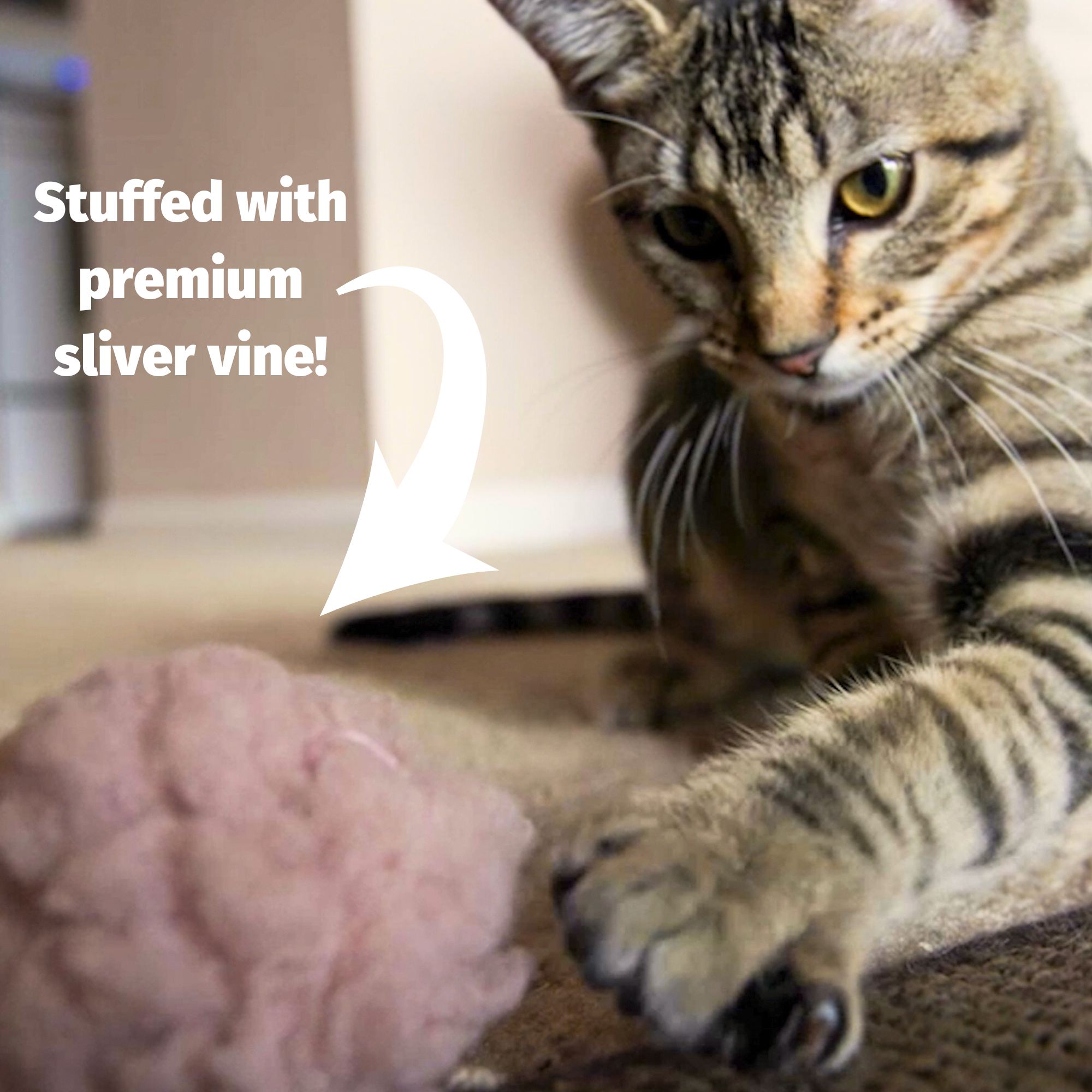 Silver Vine Fleece Cat Toy Balls with Rattle, 3-Pack