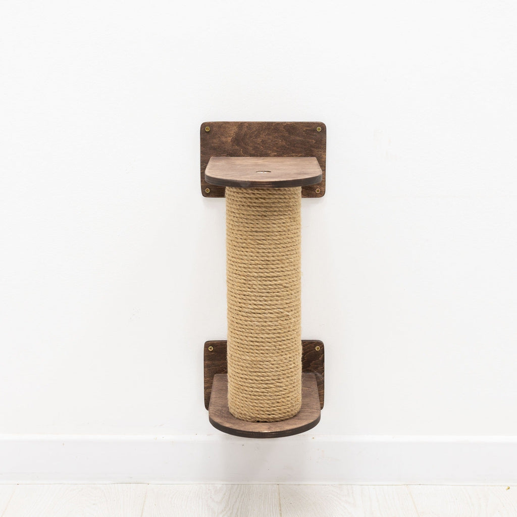 Small Cat Tree – Dark Walnut, Plywood & Felt