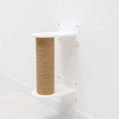 Small Cat Tree – White, Plywood & Sisal by Enjoy The Wood