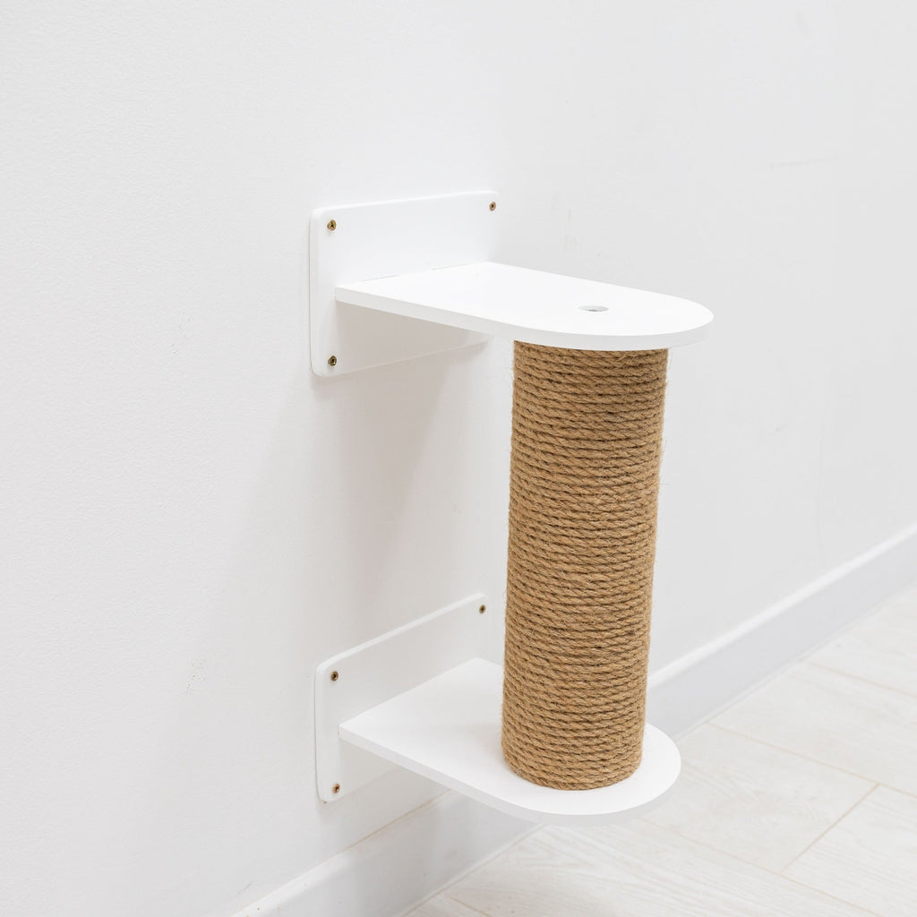 Small Cat Tree – White, Plywood & Sisal by Enjoy The Wood