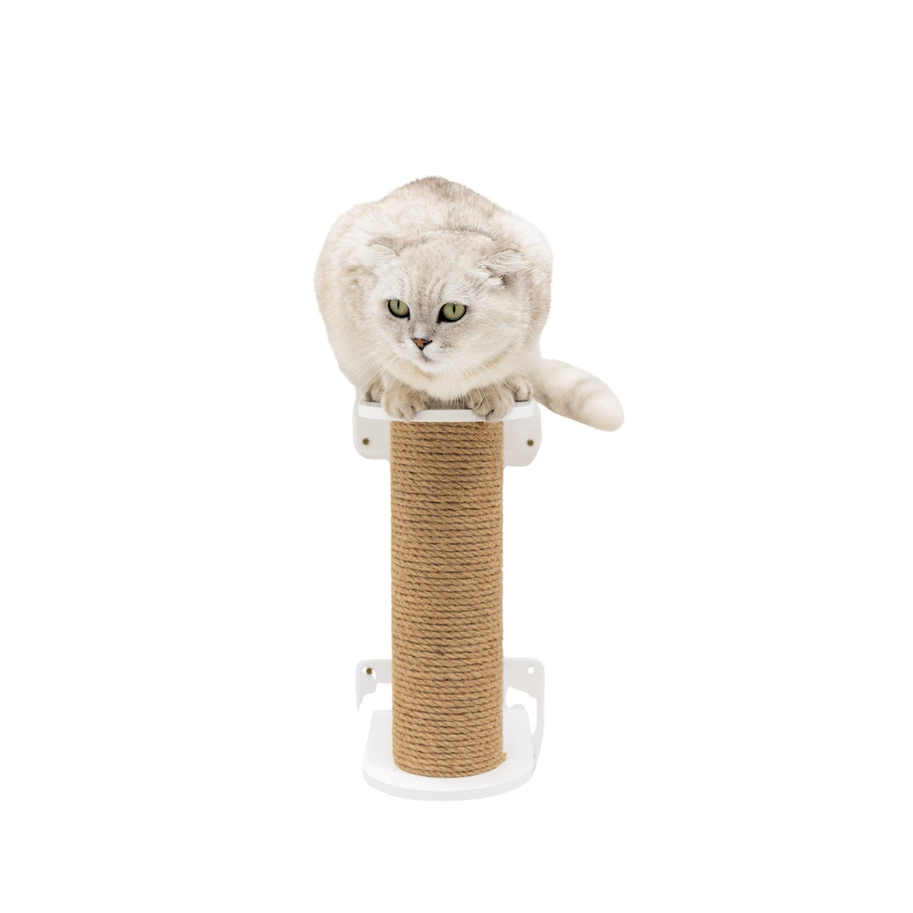 Small Cat Tree – White, Plywood & Sisal by Enjoy The Wood