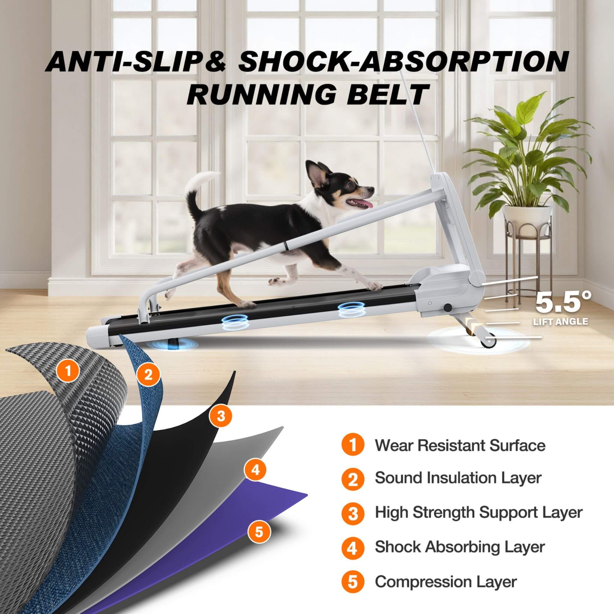 Smart Pet Treadmill for Small and Medium Dogs, Adjustable Speed