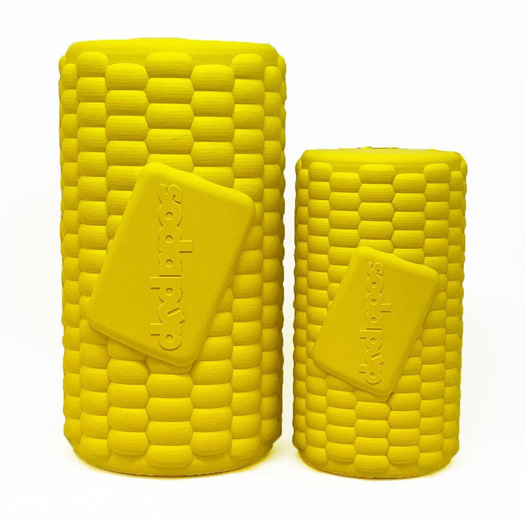 Corn on the Cob Rubber Dog Chew Toy and Treat Dispenser