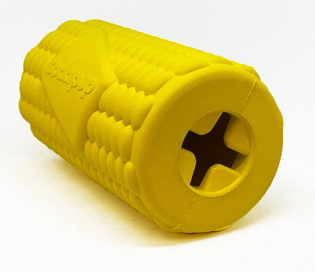 Corn on the Cob Rubber Dog Chew Toy and Treat Dispenser