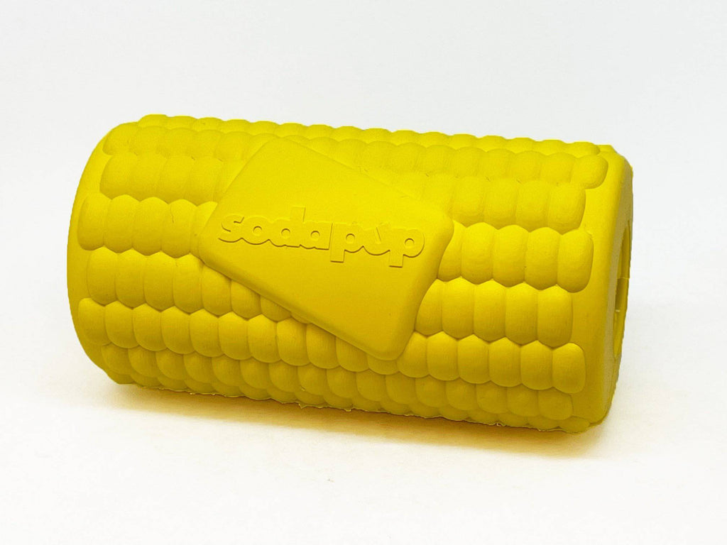 Corn on the Cob Rubber Dog Chew Toy and Treat Dispenser