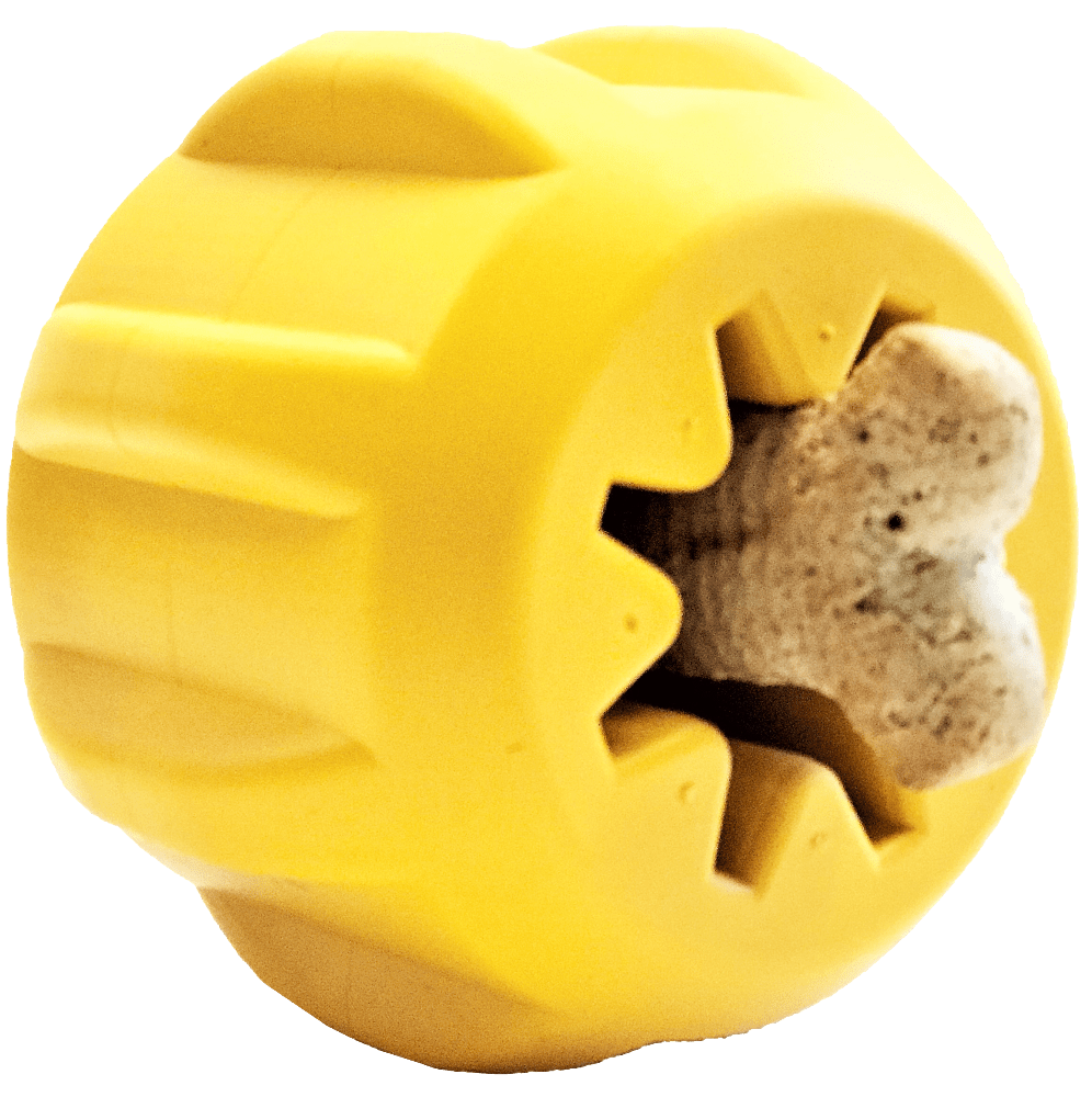 Gear eDispenser Rubber Chew Toy and Treat Holder for Power Chewers, Large