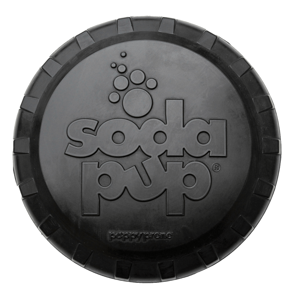 Magnum Bottle Top Flyer Large Rubber Dog Frisbee for Power Chewers