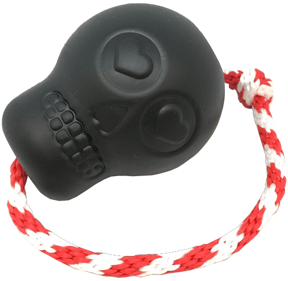 USA-K9 Magnum Skull Durable Rubber Chew Toy for Large Dogs