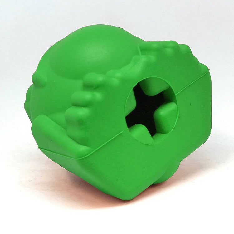 Bull Frog Dog Chew Toy & Treat Dispenser for Large Dogs, Green