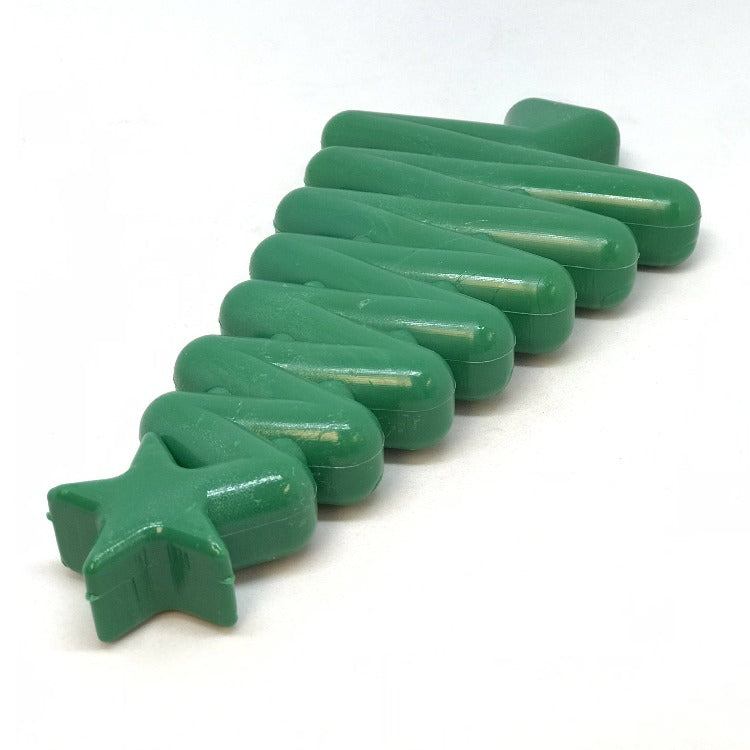 Christmas Tree Ultra Durable Nylon Dog Chew Toy with Treat Pockets