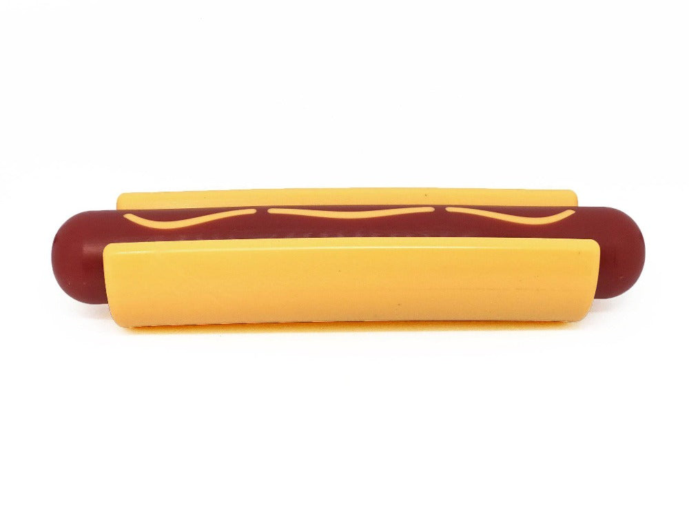 Hot Dog Nylon Chew Toy for Aggressive Chewers, 6.25"