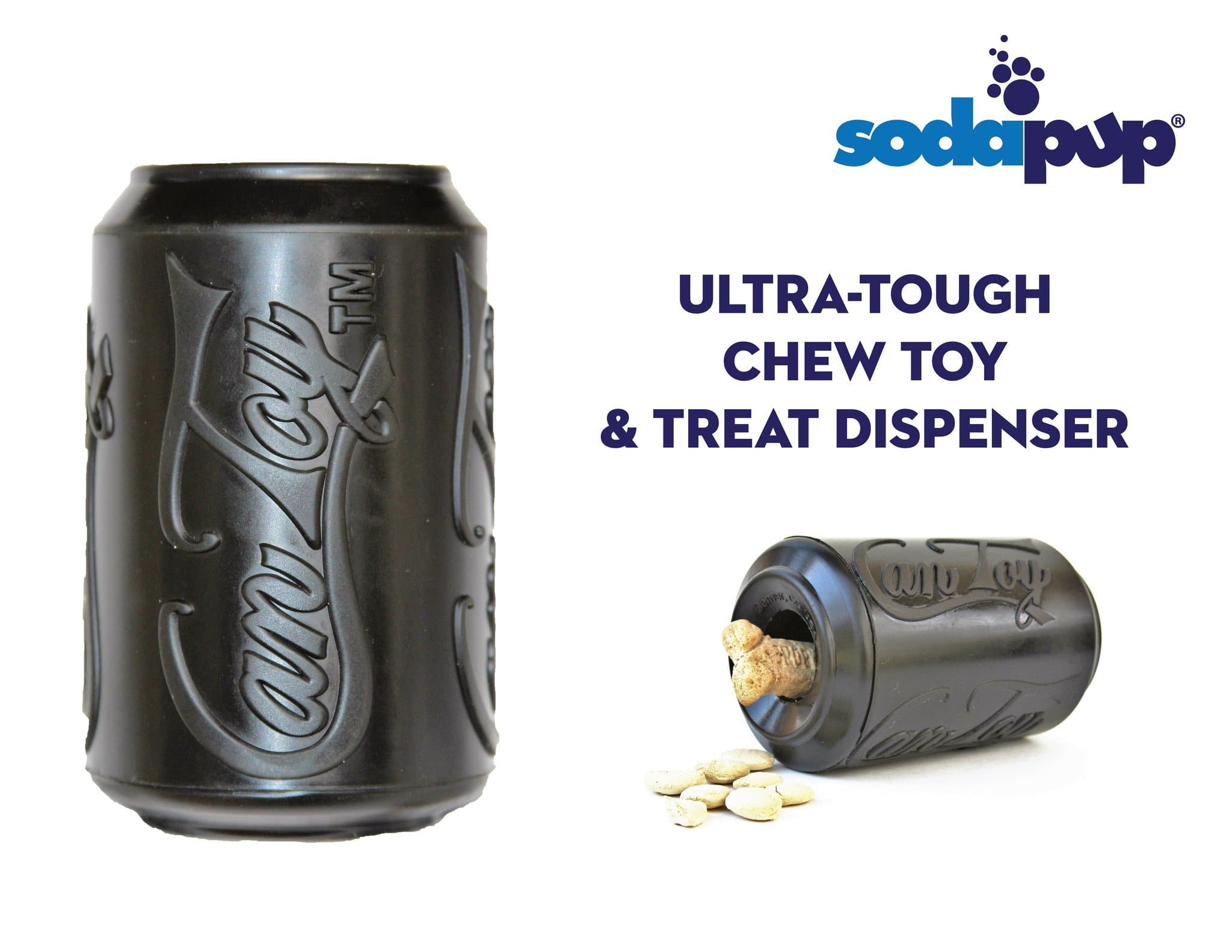 Magnum Can Toy Durable Rubber Dog Chew & Treat Dispenser