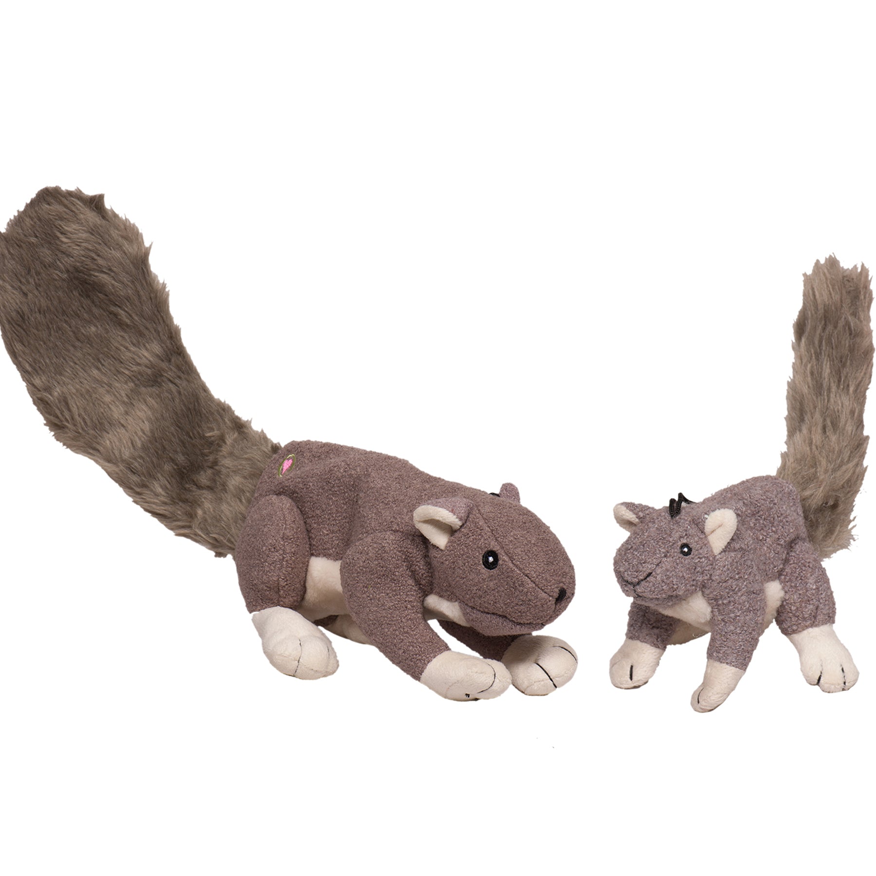 Feller Squirrel Plush Dog Toy with Squeaker, Two Sizes