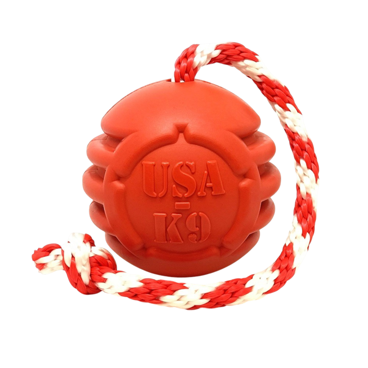 USA-K9 Stars and Stripes Large Rubber Dog Chew Toy