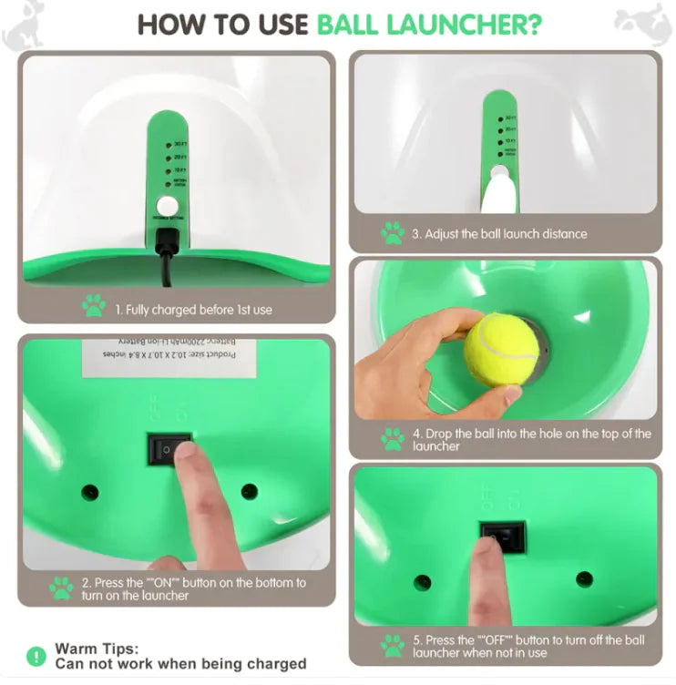 Automatic Dog Ball Launcher with Adjustable Throwing Distance