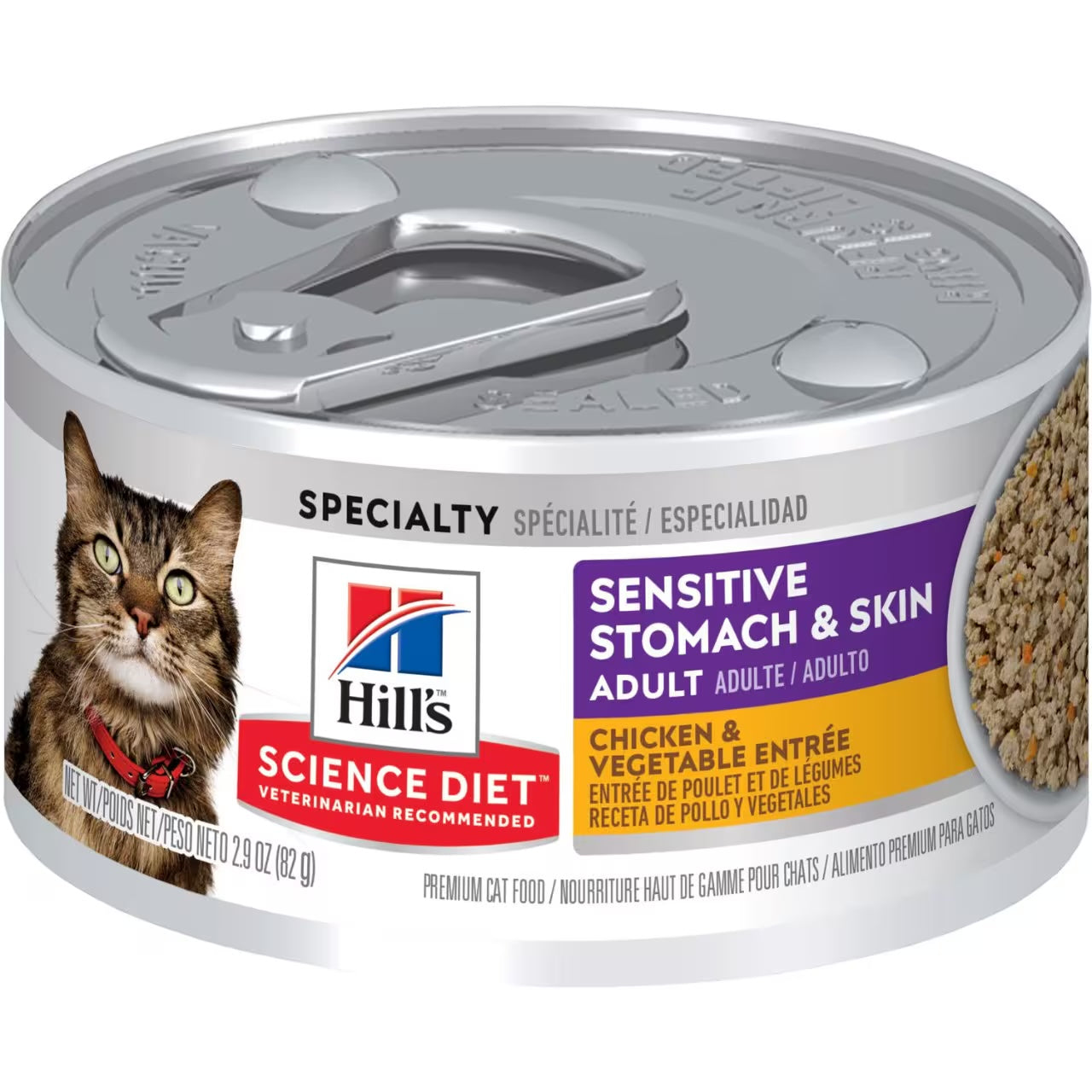 Hill's Science Diet Adult Cat Food Sensitive Stomach & Skin Chicken Entrée