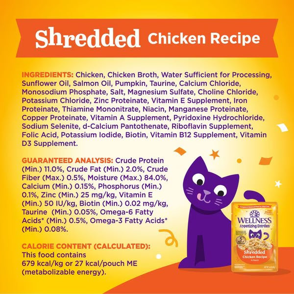 Grain-Free Shredded Chicken Entrée for Adult Cats