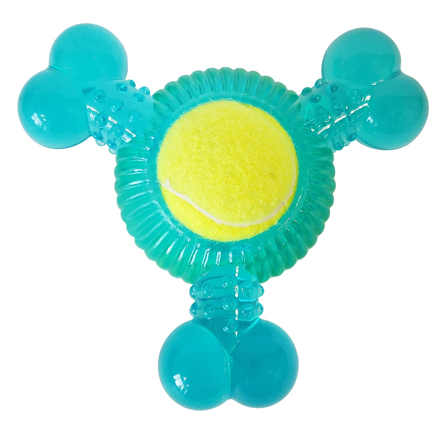TPR Dog Toy Pack with Removable Tennis Balls for Medium to Large Dogs