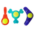 TPR Dog Toy Pack with Removable Tennis Balls for Medium to Large Dogs