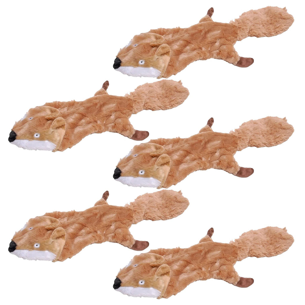 Unstuffed Dog Toy, 21" – Mess-Free Tug & Fetch, Multi-Animal 5-Pack