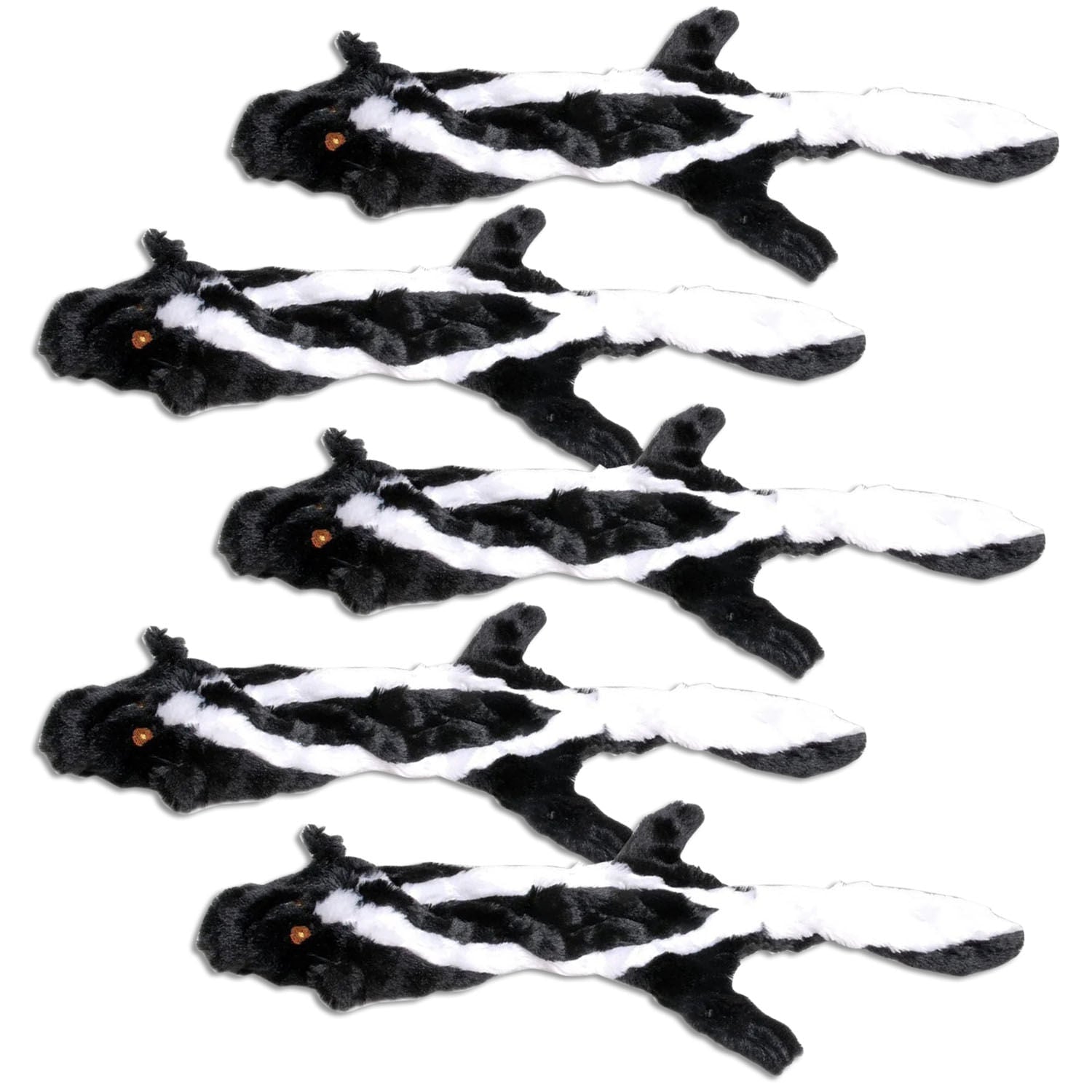 Unstuffed Dog Toy, 21" – Mess-Free Tug & Fetch, Multi-Animal 5-Pack