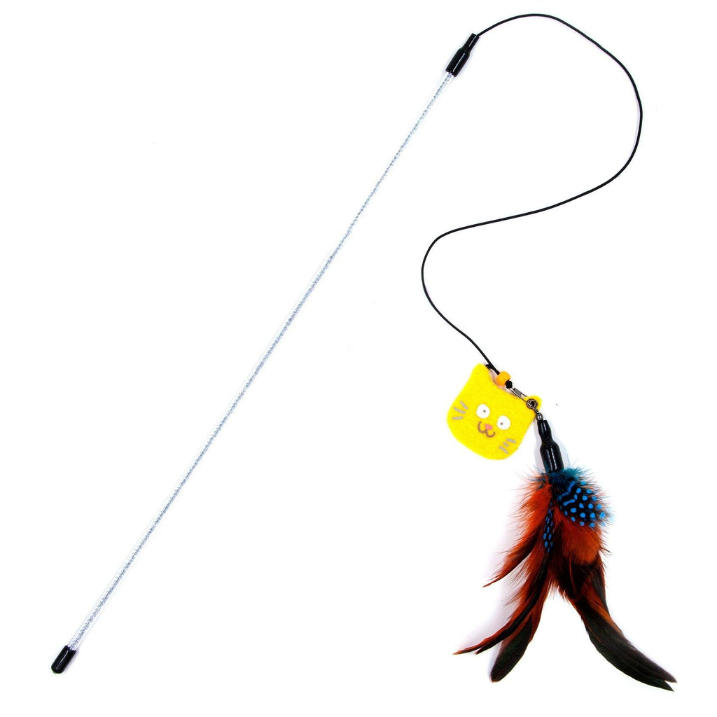 Touchcat Fox-Tail Designer Wand Cat Teaser with Glitter Handle